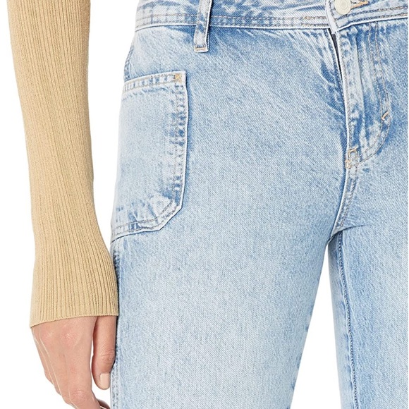 Free People We The Free Izzy Fray Hem in Blue Trance - Picture 2 of 3